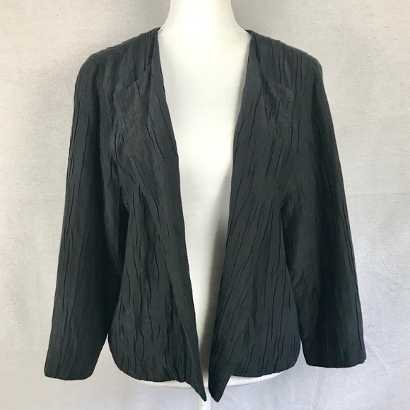 EILEEN FISHER Silk/Cotton textured jacket / blazer - Picture 1 of 7